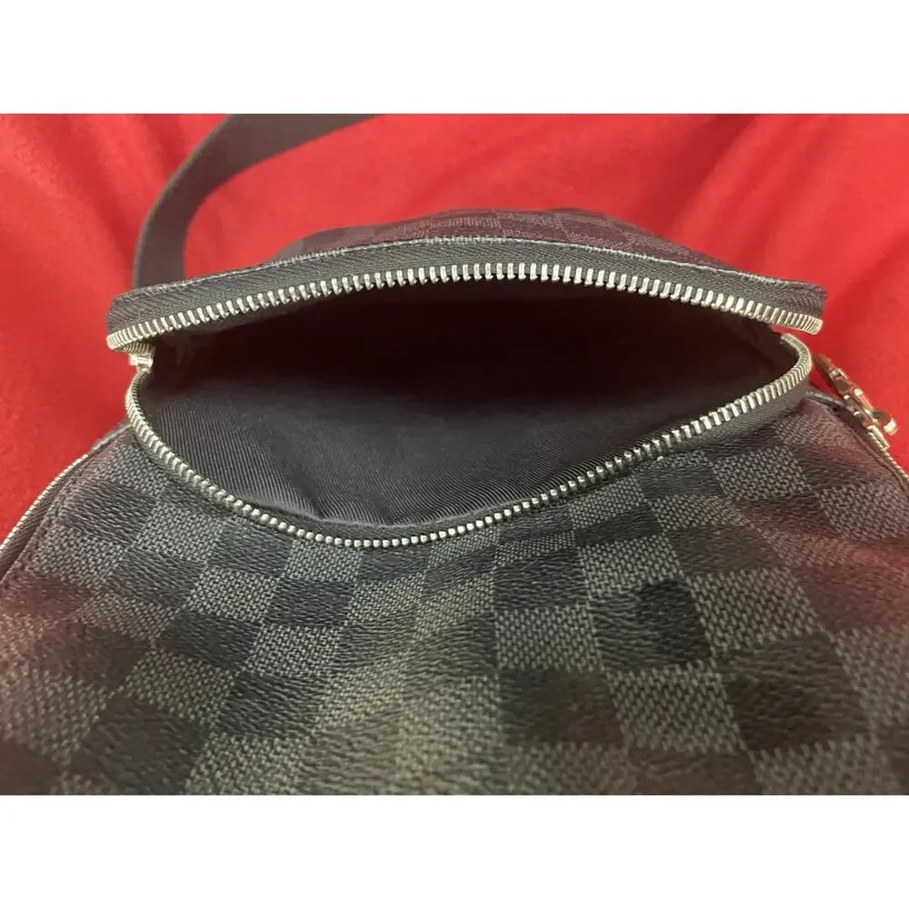 Louis Vuitton Avenue Sling Bag Damier Graphite Shoulder Bag w COA - PPSKN366579